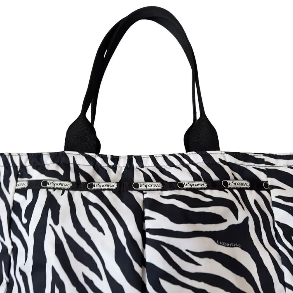 Le Sportsac Black & White Zebra Tote Bag - Picture 9 of 15